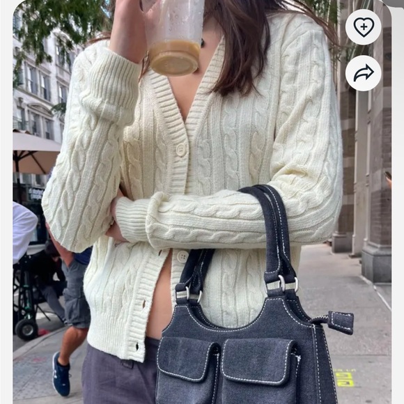 Brandy Melville Sweaters - COPY - Brandy Melville Kennedy wool cable knit cardigan